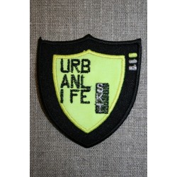 Strygemærke neon URB sort/gul