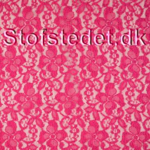 Rest Fast blonde med blomster og let glimmer i pink, 48-60 cm. - Div. Blonder