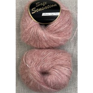 Soft Sensation mohair-look i gammelrosa - Garn