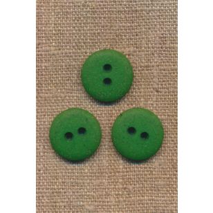 Let meleret 2-huls knap i grøn, 18 mm - Sytilbehør