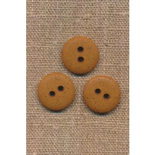 Let meleret 2-huls knap i cognac, 18 mm - Sytilbehør