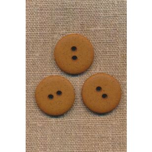 Let meleret 2-huls knap i cognac, 23 mm - Sytilbehør