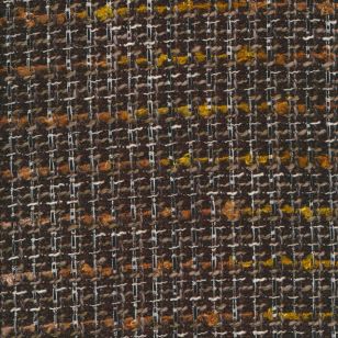 Boucle tweed i brun beige carry rust - Uld