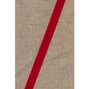 Velourbånd rød 16 mm. - Velourbånd