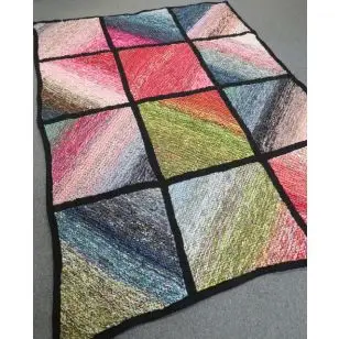 Tæppe strikket i corner-to-corner - Inspiration strik