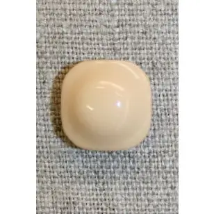 Beige firkantet knap m/rundt-look - Knapper Brun, beige og off-white