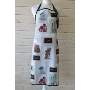 Forklæde syet i bomuld med digitalprint - Inspiration