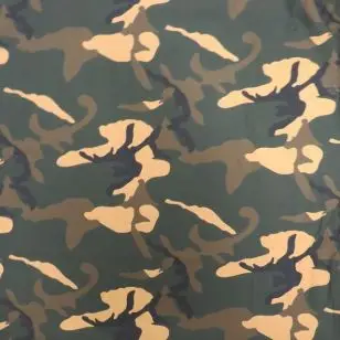 Bomulds poplin i camouflage - army print - Div mønstret bomuld