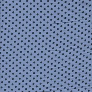 Bomuld i Double Gauze i lys blå med prikker - Div mønstret bomuld