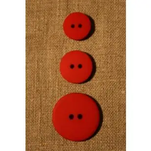 Rød 2-huls knap, 18 mm. - Knapper Rød/lyserød/lilla