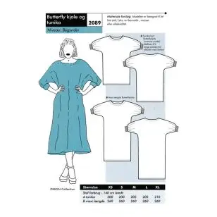 Onion 2089 -Butterfly kjole og tunika - Snitmønstre Onion til voksne