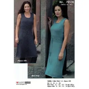 76536 Kjole m/taljestykke - Pind 3-3½