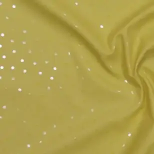 Regnstof med prikker i gul - Vind- og regnstof