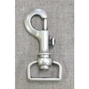 Karabinhage gl.sølv 25x70 mm. - Spænder og hægter