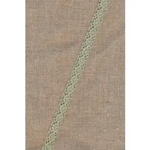 Bomulds-blonde 10 mm. lys støvet grøn - Fast blonde