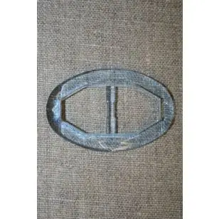 Plast spænde oval klar 20 mm. lys blå - Spænder og hægter