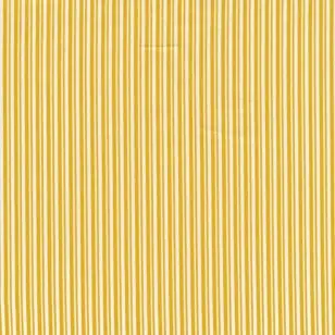 Bomuld med smalle striber i hvid og carry - Stribet bomuld