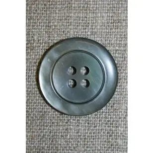 Blank grå-grøn 4-huls knap 23 mm. - 