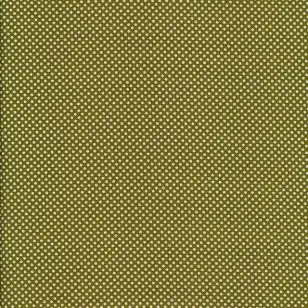 Bomuld i oliven med hvide prikker - Div mønstret bomuld