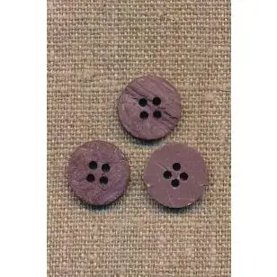 Kokos knap i lyng 15 mm. - Træ- og Horn-knapper