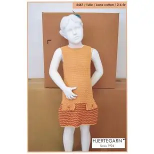 2447 Tulle - Hæklet retro kjole - Strikopskrifter Børn
