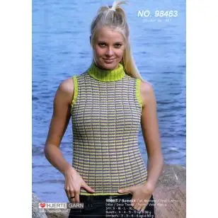 98463 Kropsnær top m/høj hals - Pind 3-3½