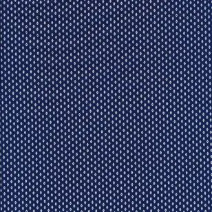 Bomuld i marine med små ruder i hvid - Div mønstret bomuld