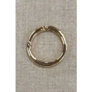 Rund Karabinhage i guld 45 mm. - Spænder og hægter