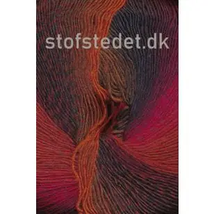 Hjertegarn - Long Colors i brændt orange, rød, brun - P: 2½-3 - Long Colors