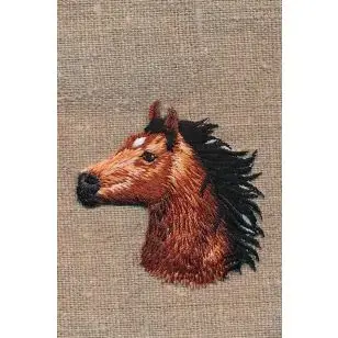 Motiv m/ brun hestehoved - Dyr