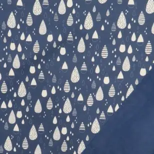 Softshell i blå med regndråbe - Softshell