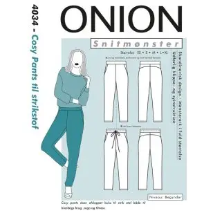 Onion 4034 - Cosy Pants til strikstof - Snitmønstre Onion til voksne