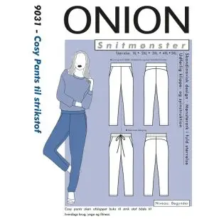 Onion 9031 Plus - Cosy Pants til strikstof - Snitmønstre Onion til voksne