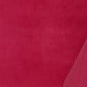 Fast Velour i bomuld, mørk rosa / støvet rød - Velour