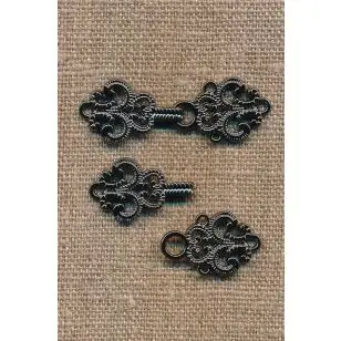 Lille Hægt - Norsk Lukning i gun-metal - Spænder og hægter