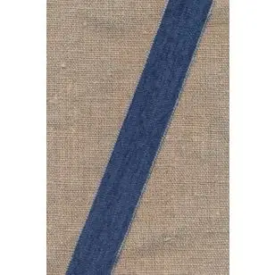 Velourbånd 25 mm. i denimblå med kant - Velourbånd