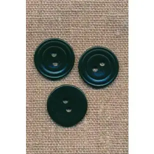 Flaskegrøn 2-huls knap, 18 mm. - Knapper Grøn, gul og orange