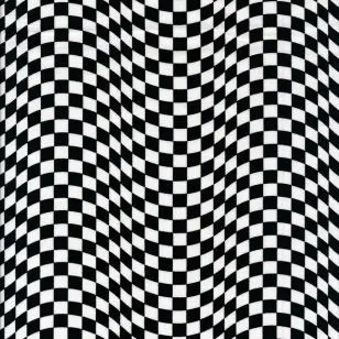 Afklip Patchwork stof i sort og hvid mlåflags-tern, 50x55 cm. - Afklip patchwork