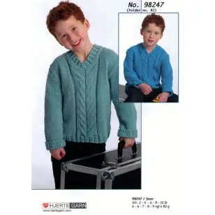 98247 Sweater m/fletmønster - Pind 5-5½