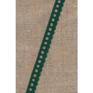 Smal Bomulds-blonde i flaskegrøn, 10 mm. - 