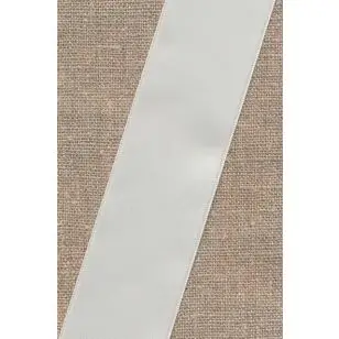 Satinbånd 40 mm. off-white - Silkebånd/ Satinbånd