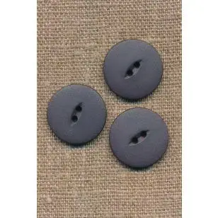 2-huls grå plast knap, 22 mm. - 