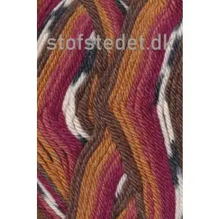 Ragg strømpegarn i camel, brun, offwhite, melon - P: 5 - Ragg