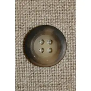 4-huls knap, brun/beige - Knapper Brun, beige og off-white