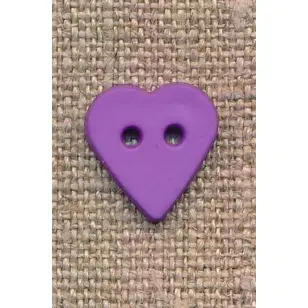 Mat Hjerte knap lilla - 