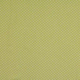 Fast viscose med prikker i lysegrøn og hvid - Viscose Fastvævet