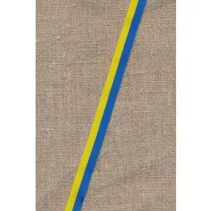 Bånd striber i blå og gul, 10 mm. - Div. bånd