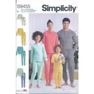 Simplicity 9455 Nattøj til hele familien - Simplicity mønstre
