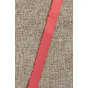 Satinbånd støvet koral 15 mm. - Diverse Satinbånd