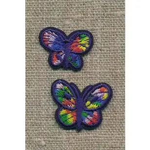 Strygemærke med 2 multifarvede sommerfugle - Dyr